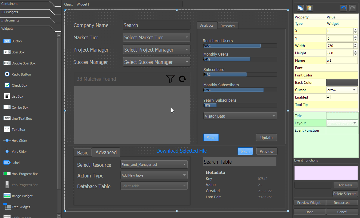 Flet GUI Designer in action